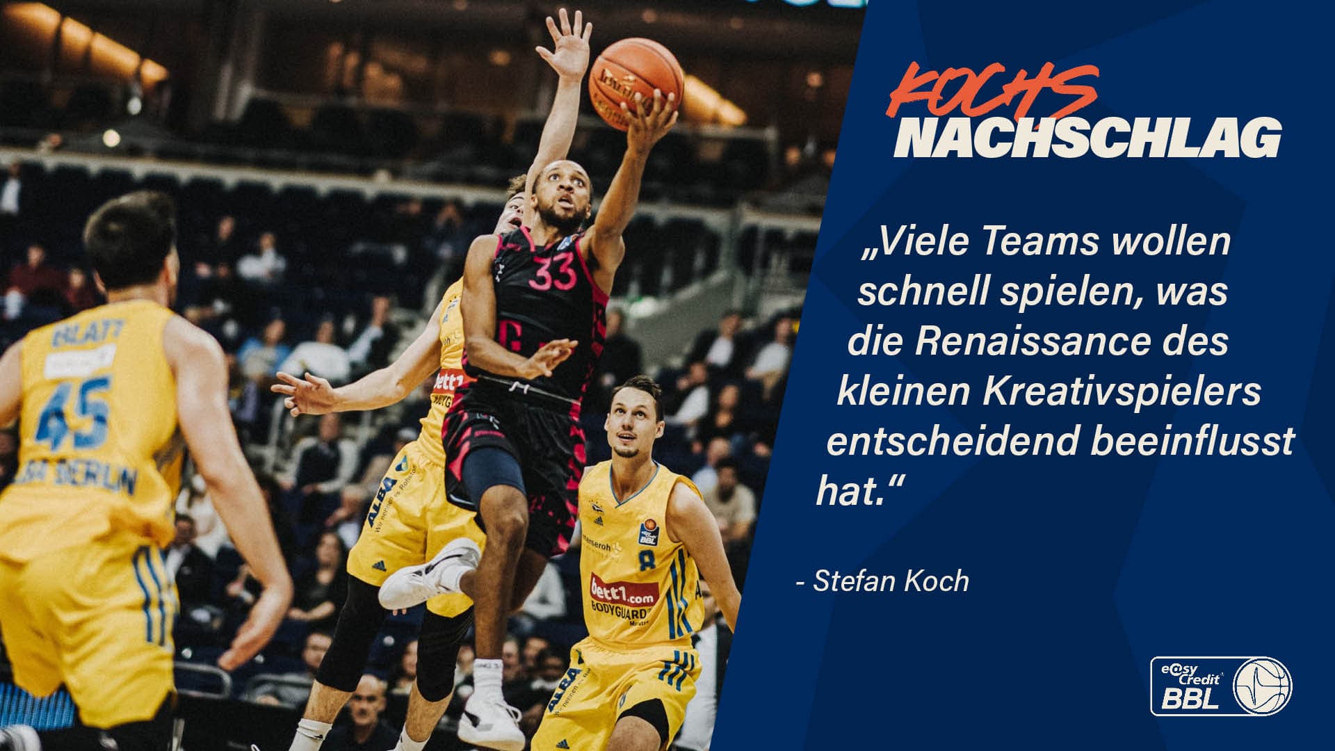 1,73, 1,75 und 1,80 Meter klein sind drei der Attraktionen der Liga, aber Bambergs Justin Robinson, Crailsheims T.J. Shorts und Bonns Parker Jackson-Cartwright sind nur die auffälligsten Akteure eines Trends zu kleinen Aufbauspielern.