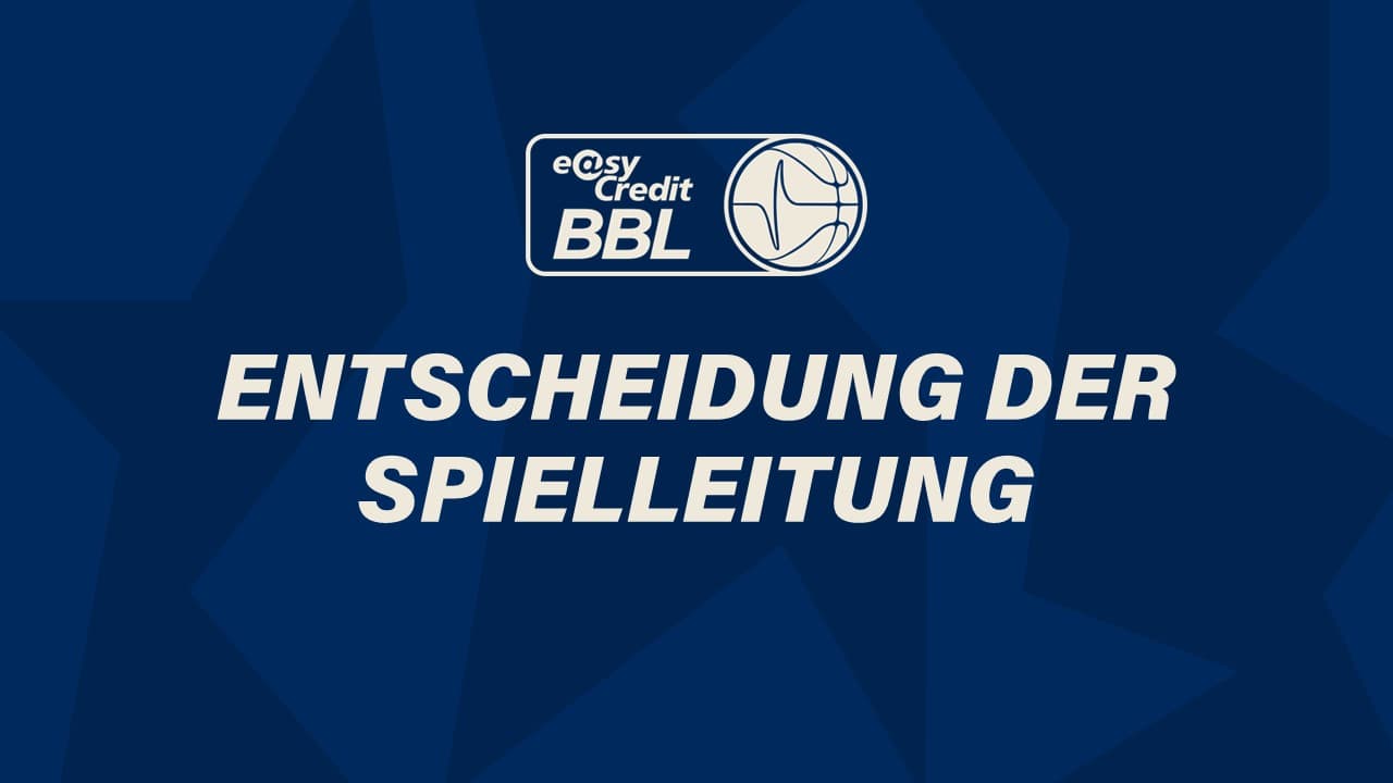 Der Spielleiter der easyCredit Basketball Bundesliga (easyCredit BBL), Dirk Horstmann (Kamen), hat das Verhalten des Spielers Behnam Yakhchali im Spiel der VET-CONCEPT Gladiators Trier gegen RASTA Vechta am 2. November 2025 sanktioniert. Der Trierer Spieler wird wegen grober Unsportlichkeit gegen einen gegnerischen Spieler für ein Pflichtspiel gesperrt und erhält zudem eine Geldstrafe.